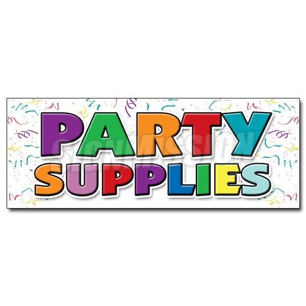 Signmission PARTY SUPPLIES DECAL sticker birthday new year retirement decoration, D-48 Party Supplies D-48 Party Supplies - main